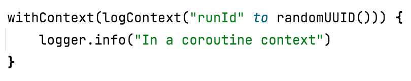 Logging with coroutine context